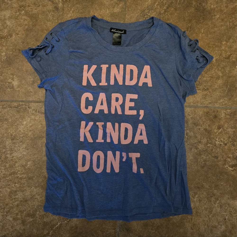 Denim Blue Detailed Delusional Short Sleeve